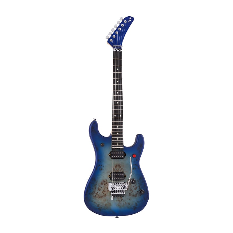 EVH 5150 Series Deluxe Poplar Burl Basswood 6-String Electric Guitar with Ebony Fingerboard (Right-Handed, Aqua Burst) image 1