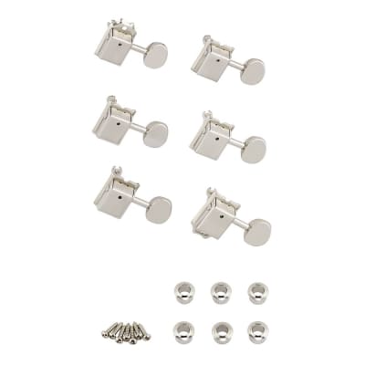 Fender Vintage Style Stratocaster/Telecaster Tuners 6 In-Line Right Handed (Nickel) image 3