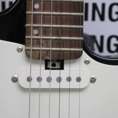 Lyon by Washburn 6 String Electric Guitar - Black/White image 3