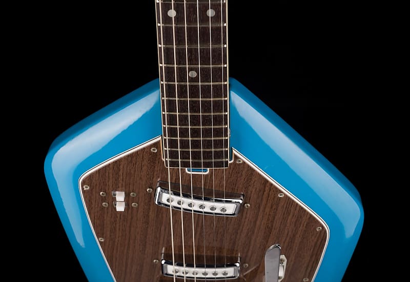 Vintage Teisco Del Rey 60's EV-2T Blue With Case | Reverb