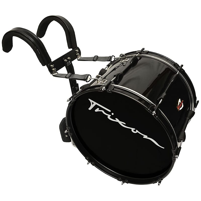 Trixon Field Series Marching Bass Drum 24 by12 Black Polish | Reverb