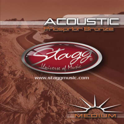 Stagg AC-1356-PH - Jeu de cordes pour guitare acoustique, phosphor-bronze, medium for sale