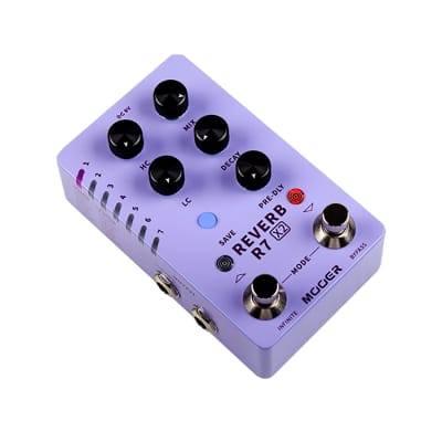 Mooer X2 Series R7 Dual Footswitch Stereo Reverb Guitar Effects Pedal image 4