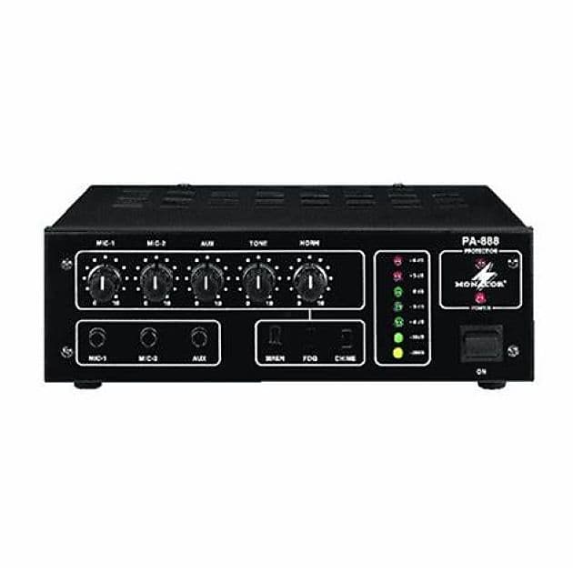 Monacor PA-888 ELA Mischverstärker, 100V, 45W, 4Ohm / 8Ohm / 16Ohm, Klemme image 1