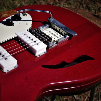 Micro-Frets Spacetone 1971 Red Transparent. VERY RARE. Excellent Guitar. MicroFrets custom guitar. image 10