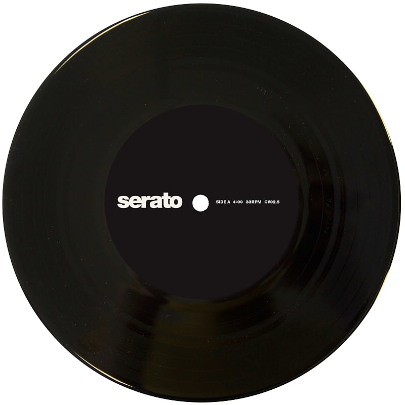Serato SCV-PS-BLK-7S 7'' Serato Control Vinyl, Black, Pair image 1