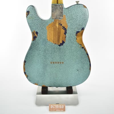 Maybach Custom Shop Teleman Masterbuild by Nick Page Heavy Relic 2021 Turquoise Sparkle 4/4 3289gr image 13