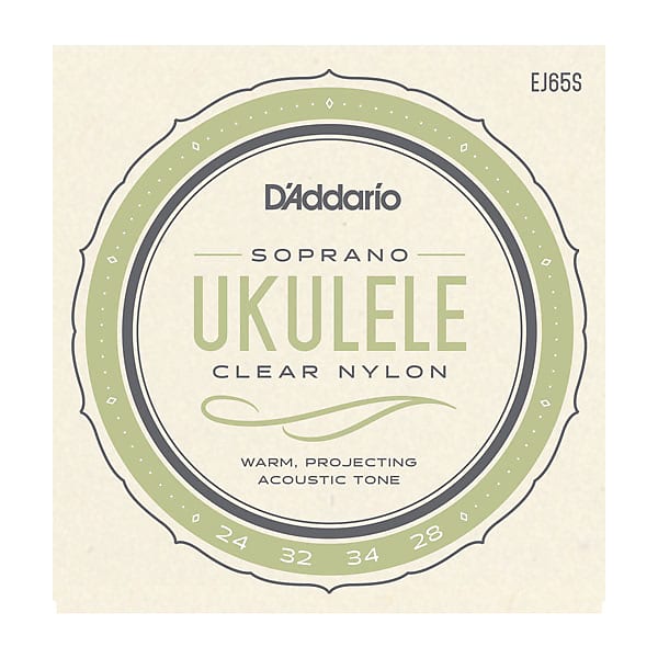 D'Addario EJ65S Pro-Arté Custom Extruded Nylon Ukulele Strings, Soprano