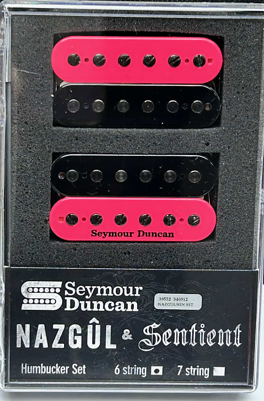 Seymour Duncan Nazgul Bridge & Sentient Neck 6 String Neon Pink 