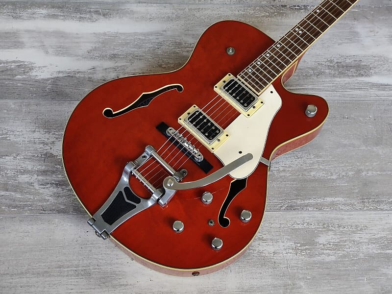 2002 Aria Pro II FA-80 Hollowbody Electric Guitar (Orange