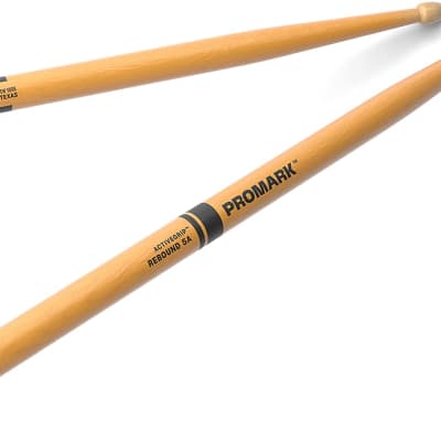 Promark Rebound 5A ActiveGrip Clear Hickory Drumstick, Acorn Wood Tip image 1