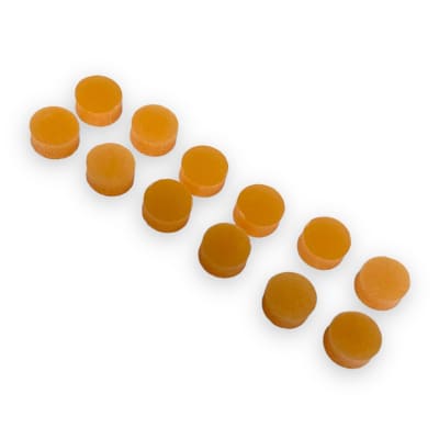 LT-PEACH-12 (12) Peach Plastic Dot Inlays for Guitar Fingerboard for sale