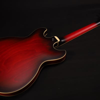 Ibanez AS53SRF AS Artcore Semi-hollow Electric Guitar - Sunburst Red Flat 382 image 8