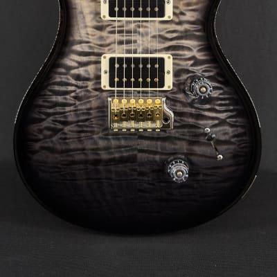 PRS Wood Library Custom 24 in Charcoal Fade Smokeburst with Quilt Maple Top, Swamp Ash Back, and Maple Neck image 1