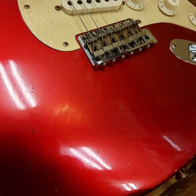 Fender Custom Shop Limited Edition Stratocaster Roasted "Big Head" Relic Aged Candy Apple Red image 2