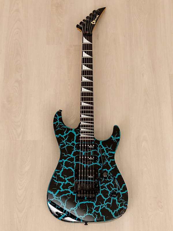 Charvel ディンキー　ブルークラックル　シャークインレイ　フロイドローズ Charvel ディンキー ブルークラックル シャークインレイ