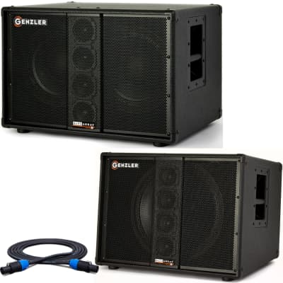 Genzler Bass Array Series 2 Straight 2x10 / 4x3 Array Cab & Slanted 1x15 / 4x3 Array Cab, Cable for sale
