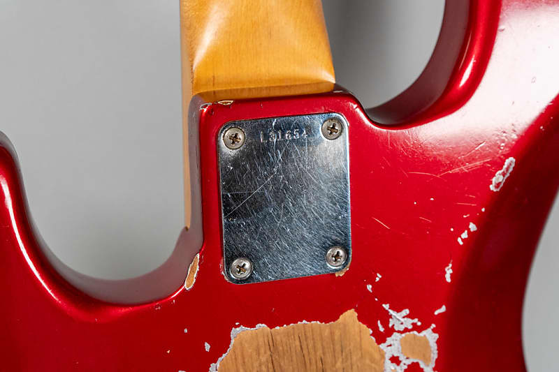 1964 Fender Jazz Bass Candy Apple Red Matching Headstock Pre CBS w/OHSC image 21