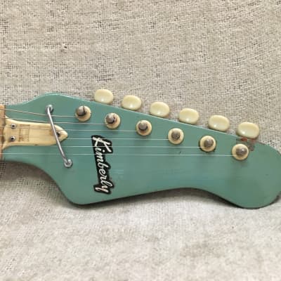 Kimberly 2 Pickup 1960's Seafoam Green Teisco Japan Matching Headstock & Neck Surf Guitar image 3