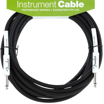 Fender Performance Series Instrument Cable, 15', Black 2016 - Black image 1