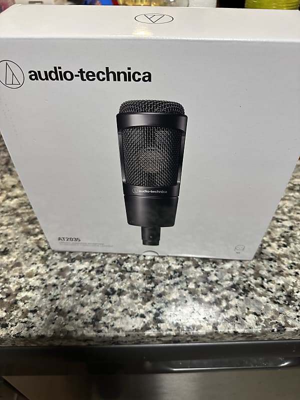 Audio-Technica AT2035 Large Diaphragm Cardioid Condenser Microphone 2010s - Black image 1