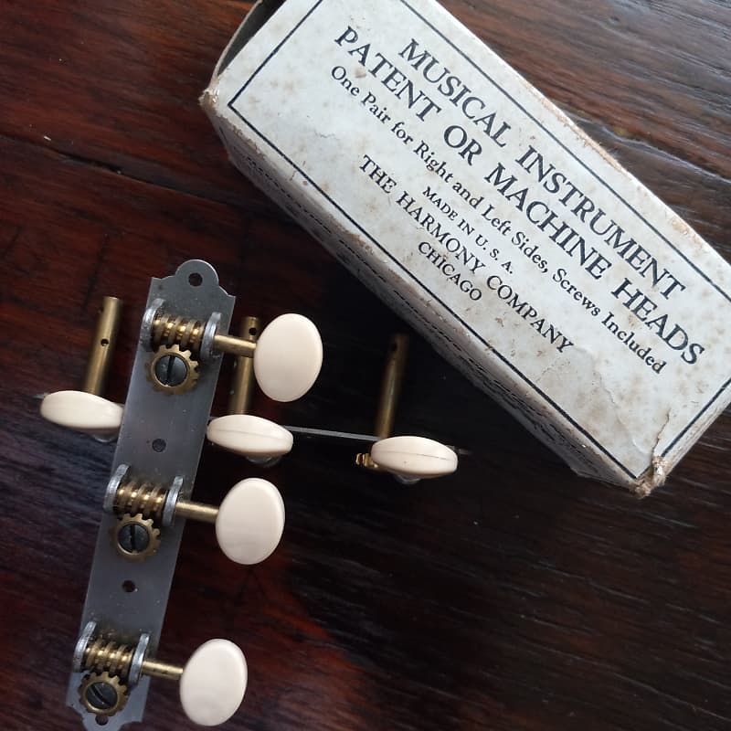 Vintage USA Harmony Guitar Tuning Machines W/Original Box Reverb