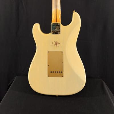 2022 Fender Custom Shop Limited Edition 55 Bone-Tone Strat in Aged Honey Blonde image 5