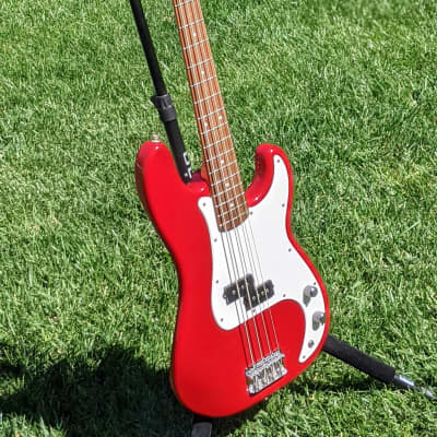 Squier P-Bass PJ Precision Jazz Neck! 1999 Torino Red Factory 1of1 One-Off image 5