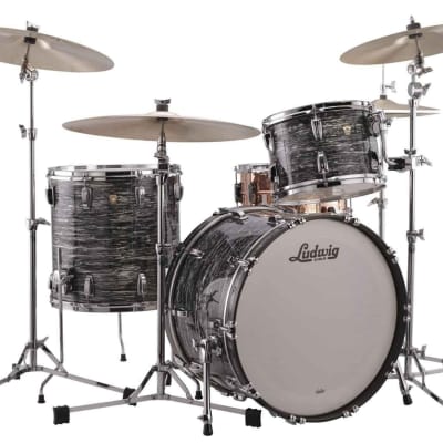 Ludwig Classic Maple 3-Piece Drum Shell Pack - Vintage Black Oyster image 2