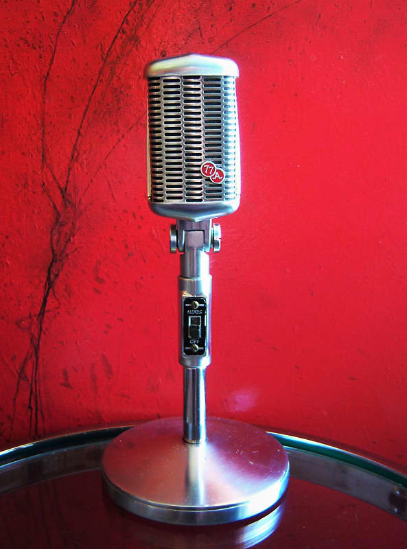 Vintage 1950's Astatic 77A dynamic cardioid microphone satin | Reverb