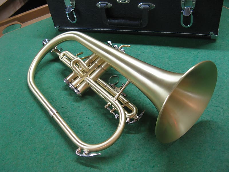 Jupiter Flugelhorn SFH-746 - Custom Brushed Finish - Solid Case and Bach  7CFL