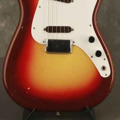 original 1962 Fender Duo-Sonic SLAB BOARD Shaded Sunburst/Maroonburst HANG TAGS! for sale