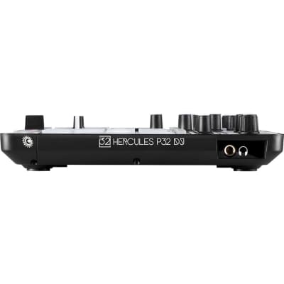 Hercules P32 DJ Controller with High Performance Pads + PreSonus Eris E3.5 3.5" 2-Way 25W Nearfield Monitors (Pair)  and RCA Cable image 3