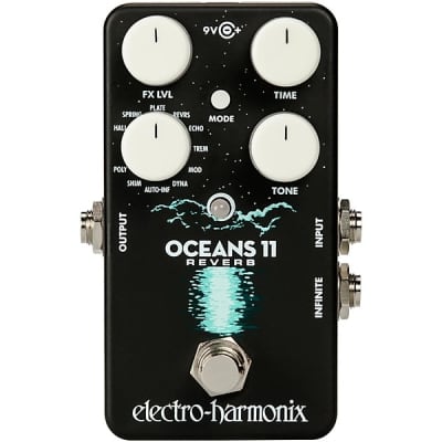 Electro-Harmonix Electro-Harmonix Oceans 11 Multifunction Digital Reverb Effects Pedal 2024 - Black & Blue for sale