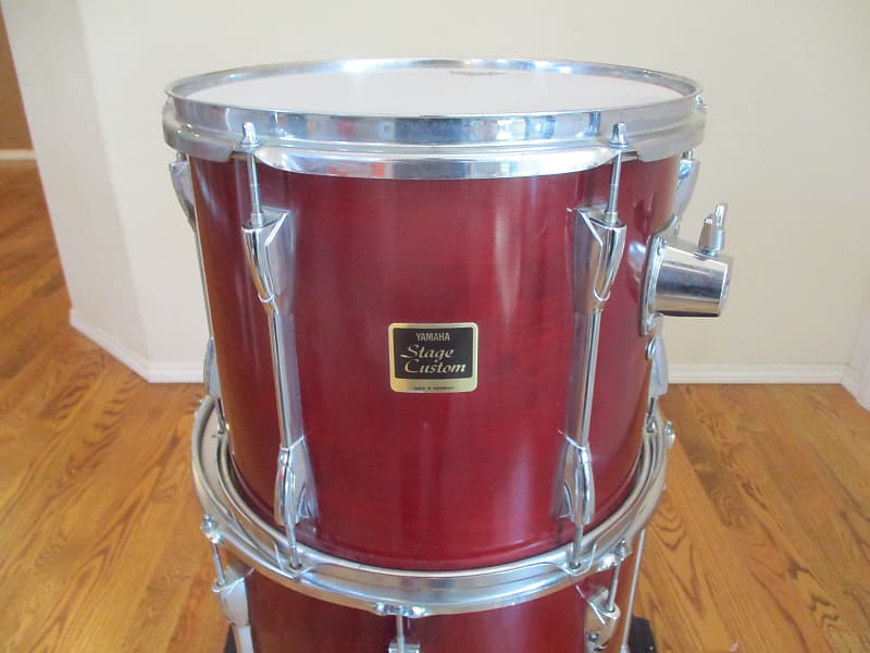 Yamaha Stage Custom 13 X 11 Rack Tom, Cherry Lacquer, Birch Shell, Pro  Heads - Excellent!