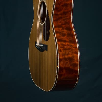 Santa Cruz OM-45 Renaissance Cedar and ‘The Tree’ Mahogany Custom with Japanese Awabi Pearl NEW image 12