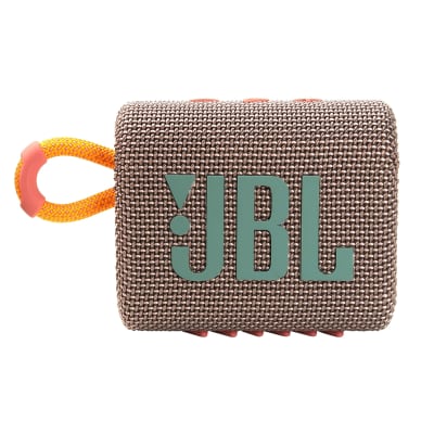 JBL Go 3 Portable Waterproof Wireless IP67 Dustproof Outdoor Bluetooth Speaker Grey + JBL T110 in Ear Headphones image 2