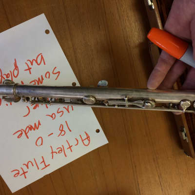 Artley 18-0 Flute  Closed Hole Silver plated. Silver Bild 8