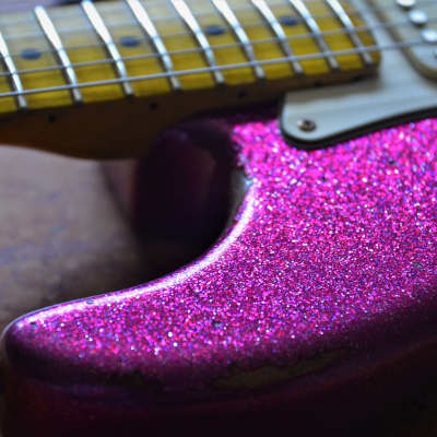 American Fender Stratocaster Relic Custom Purple Sparkle image 4