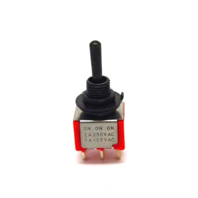 MINI BLACK TOGGLE SWITCH DPDT ON-ON-ON FOR PHASE SWITCHING AND COIL TAPPING