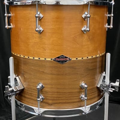 Craviotto 18/12/14/5x14" New Old Stock. Solid Stacked Drum Set - 2012 Signed Cherry/Walnut image 5