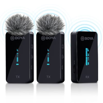 Boya BY V2 Dual Collar Wireless Microphone For iPhone