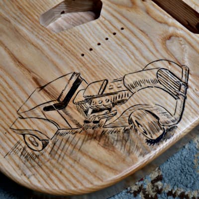 LaFrance Luthiers Telecaster-Style Body w/ Rat-Rod Painting Natural image 16