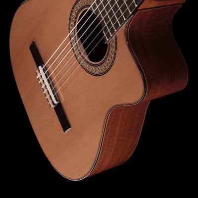 Raimundo Model 610E-C 4/4 Classical Electric Guitar with Cutaway NAT image 10