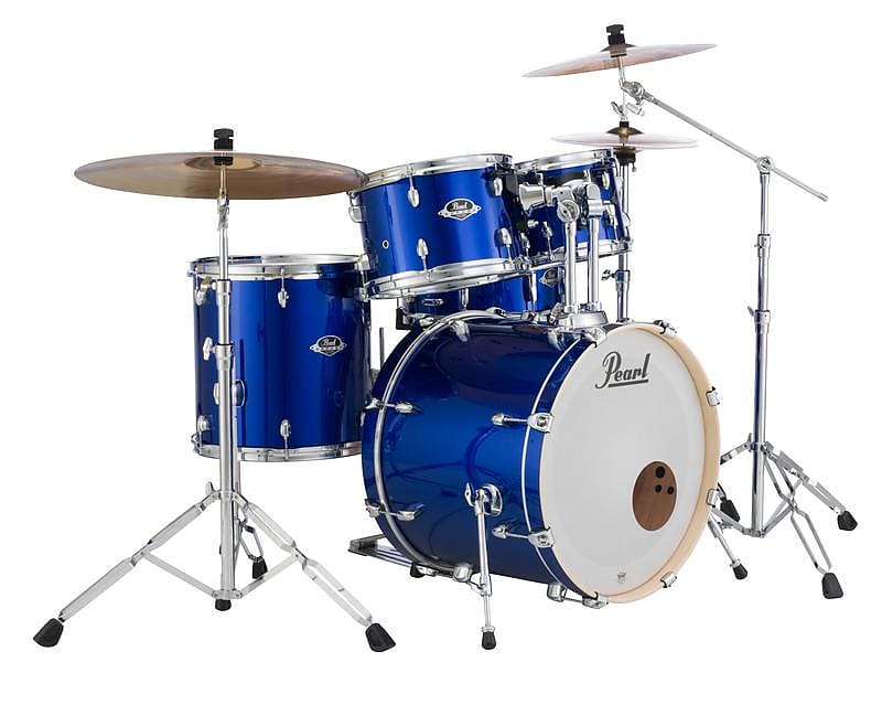 Pearl Export 5-pc. Drum Set w/Hardware Pack HIGH VOLTAGE BLUE EXX705N/C717 image 1