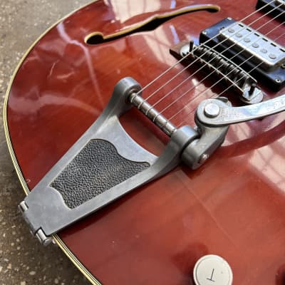Teisco Vintage Hollowbody Electric Guitar 1960s - Red image 5