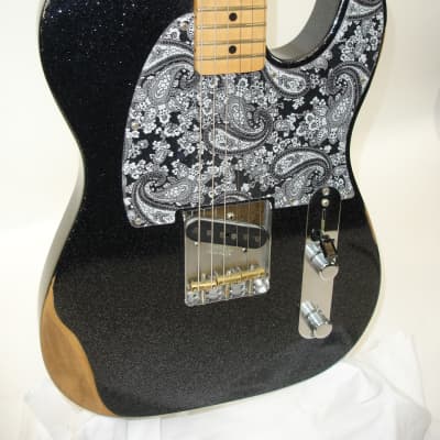 2021 Fender Brad Paisley Esquire Electric Guitar Maple, Black Sparkle w/ Bag image 3