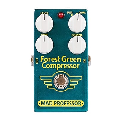 MAD PROFESSOR Forest Green Guitar and Bass Compressor/Sustainer Pedal Open Box Mint
