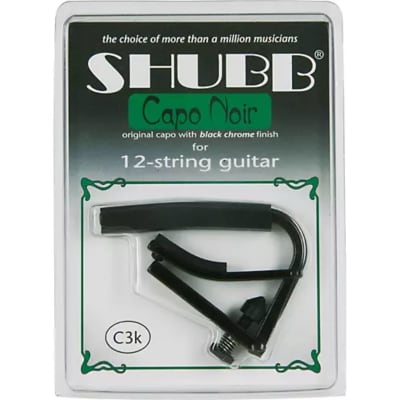 Shubb C3K Capo Noir for 12-String Guitars, Black Chrome image 6