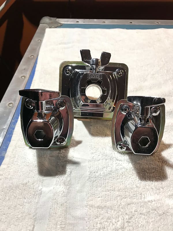 Yamaha Tom Mount Brackets with Bass Plate Complete 1980's Reverb